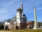 Bethel Presbyterian Church and Soldiers Monument - Marlborough, MA - DSC04422